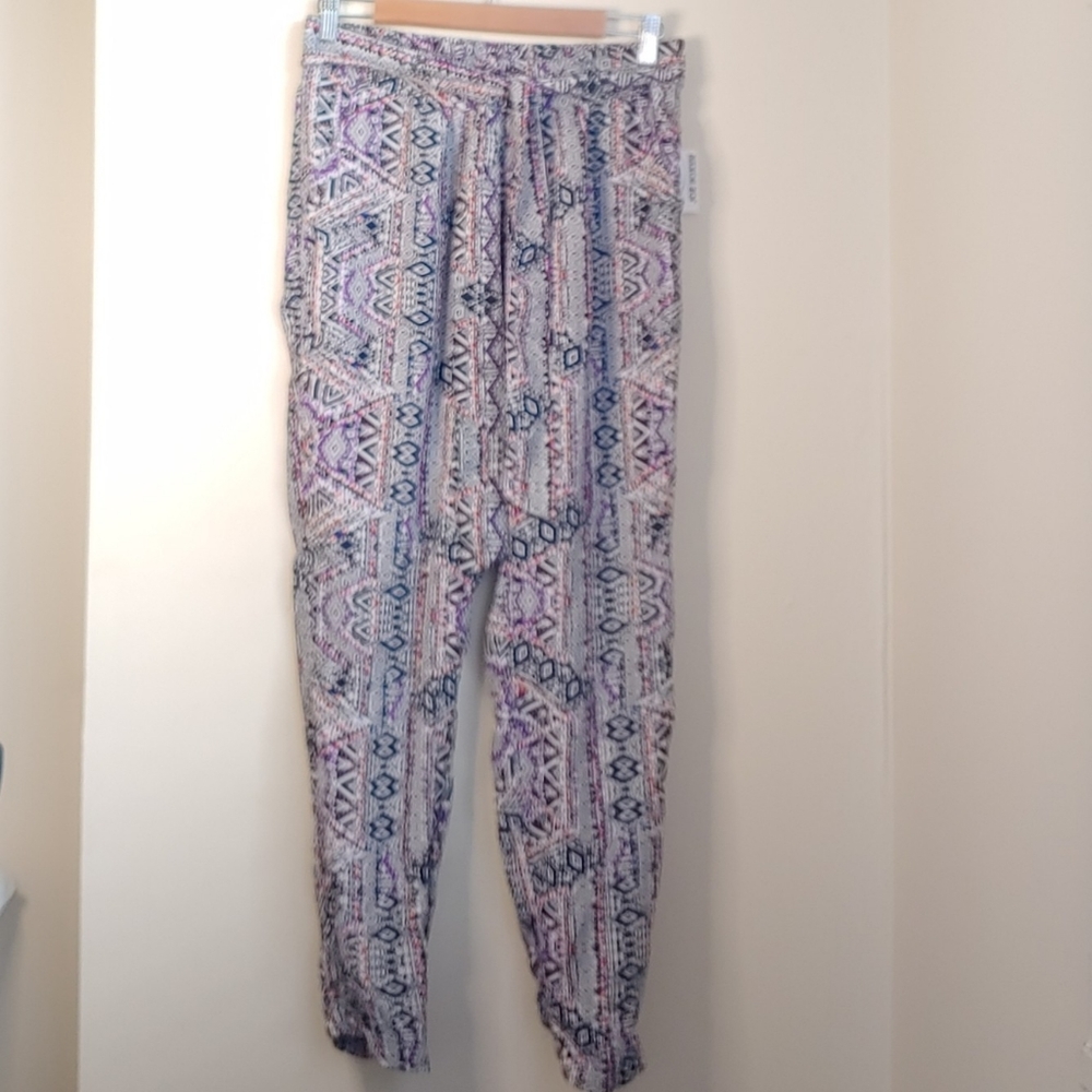 Joe Boxer Tie Waist Aztec Print Pant Large